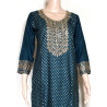 Royal Touch By Blue Hills Rayon Foil Printed Kurti With Bottom Dupatta Green