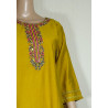 Indian Chikan Work Designer Kurti with Printed Dupatta - Elegant & Traditional