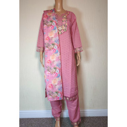 Combo Dress Indian Chikan work Designer Kurti With Printed Dupatta only £39.99 (Size M)