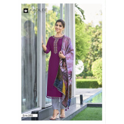 Combo Deal kadlee Viscose Weaving Embroidery Kurti With Bottom Dupatta only 34.99 (SIZE M)