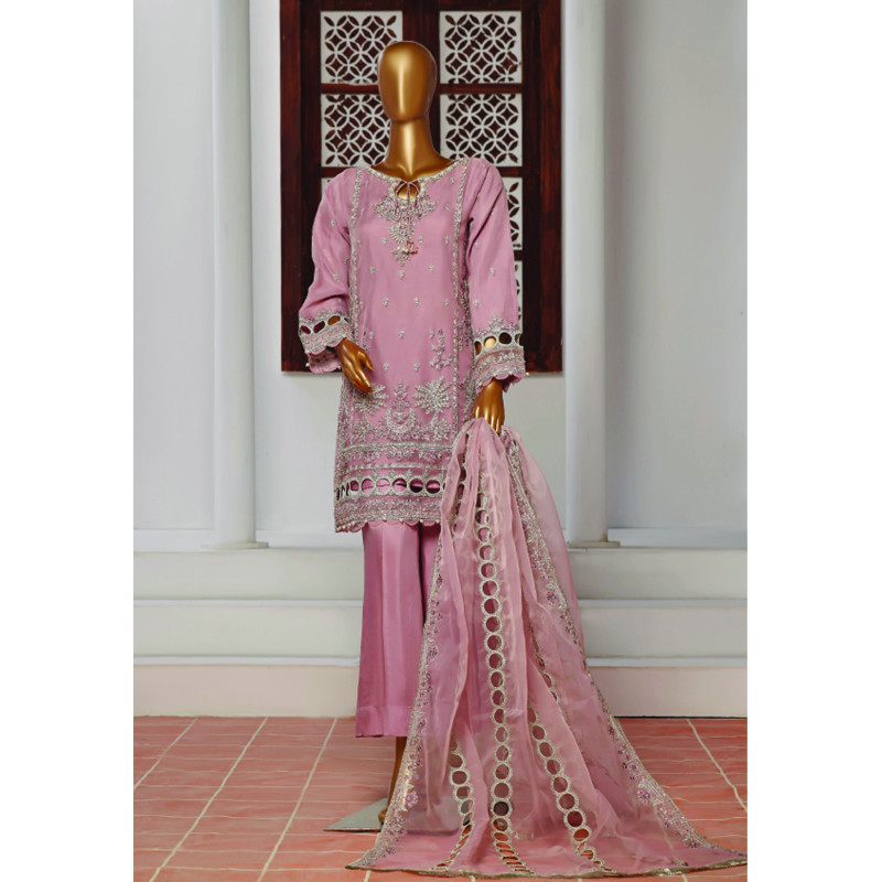 Mahpara By Sada Bahar Stitched 3 Piece Festive Formals-Plum