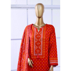 Sada Bahar Stitched 3 Piece Printed Lawn Rust