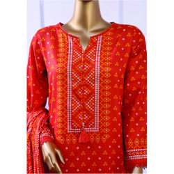 Sada Bahar Stitched 3 Piece Printed Lawn Rust